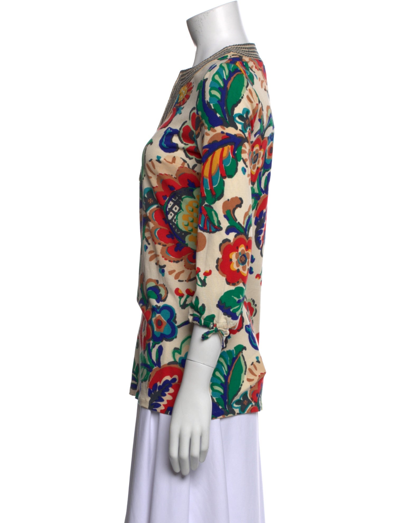 Tory Burch Silk Floral Print Blouse